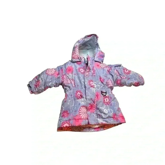 L.L. BEAN GIRLS LINED JACKET•Purple, Hit Pink and Light Pink•Like New!! - Picture 1 of 8